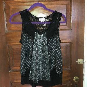 Sleeveless black top